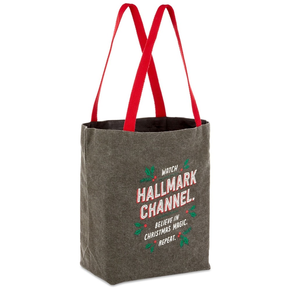 Hallmark Channel Christmas Magic Gray Tote Bag ~ Believe in Christmas Magic NEW